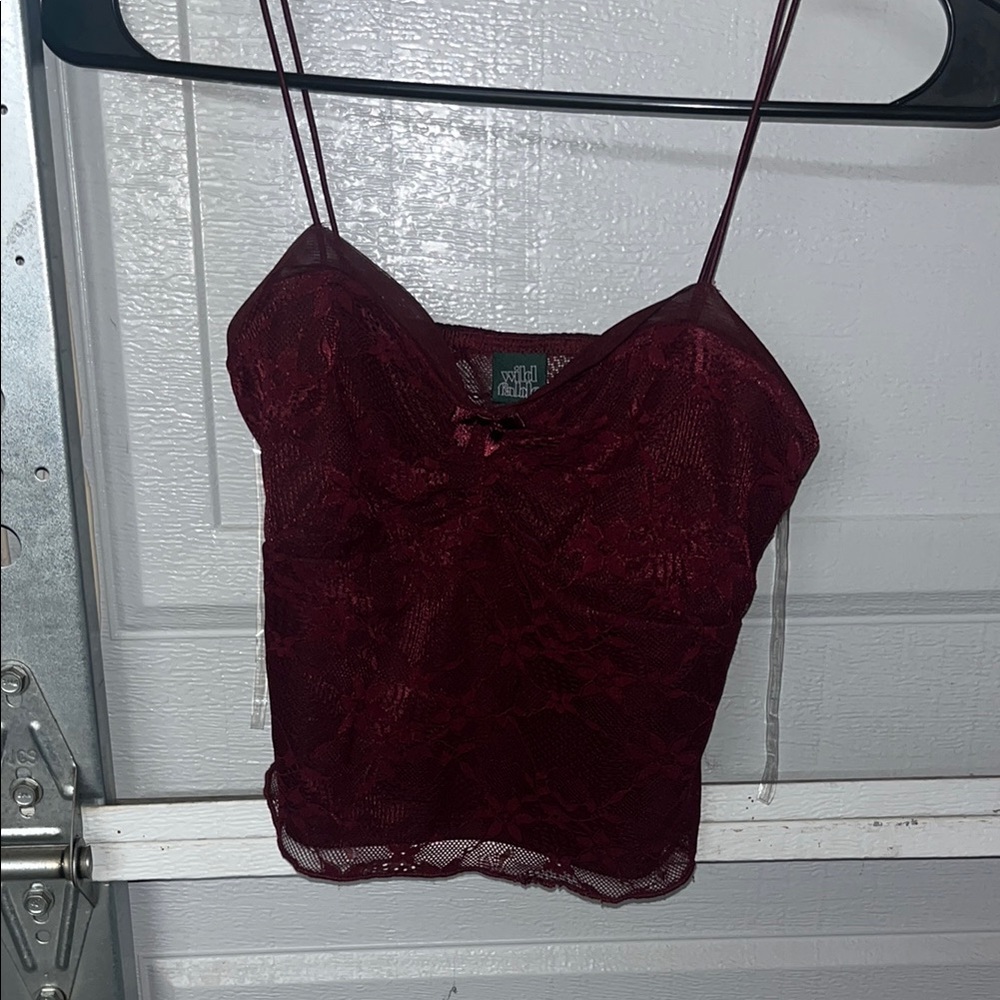 Wild Fable Burgundy Lace Camisole